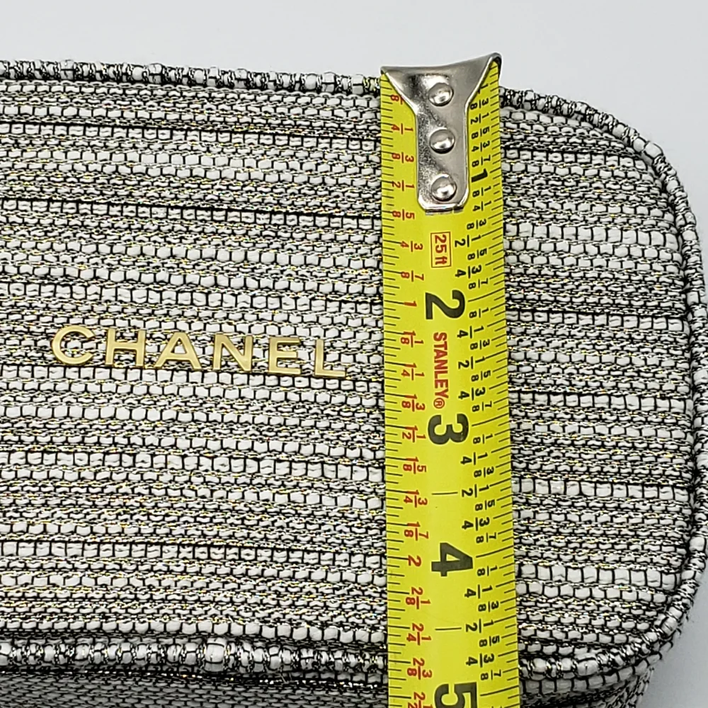 Authentic Chanel cosmetic make up pouch bag